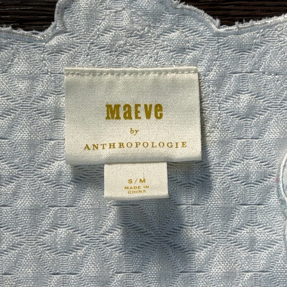 Anthropologie Maeve Textured White Top - Picture 2 of 3